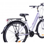 Trekingový bicykel Dámsky 28 Fuzlu Escape 1.0 Bielo-fialový